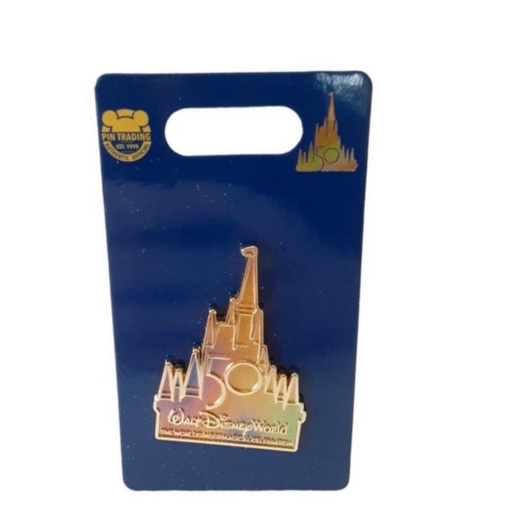 Disney Parks WDW 50th Celebration Iridescent Cinderella Castle Trading Pin NWT